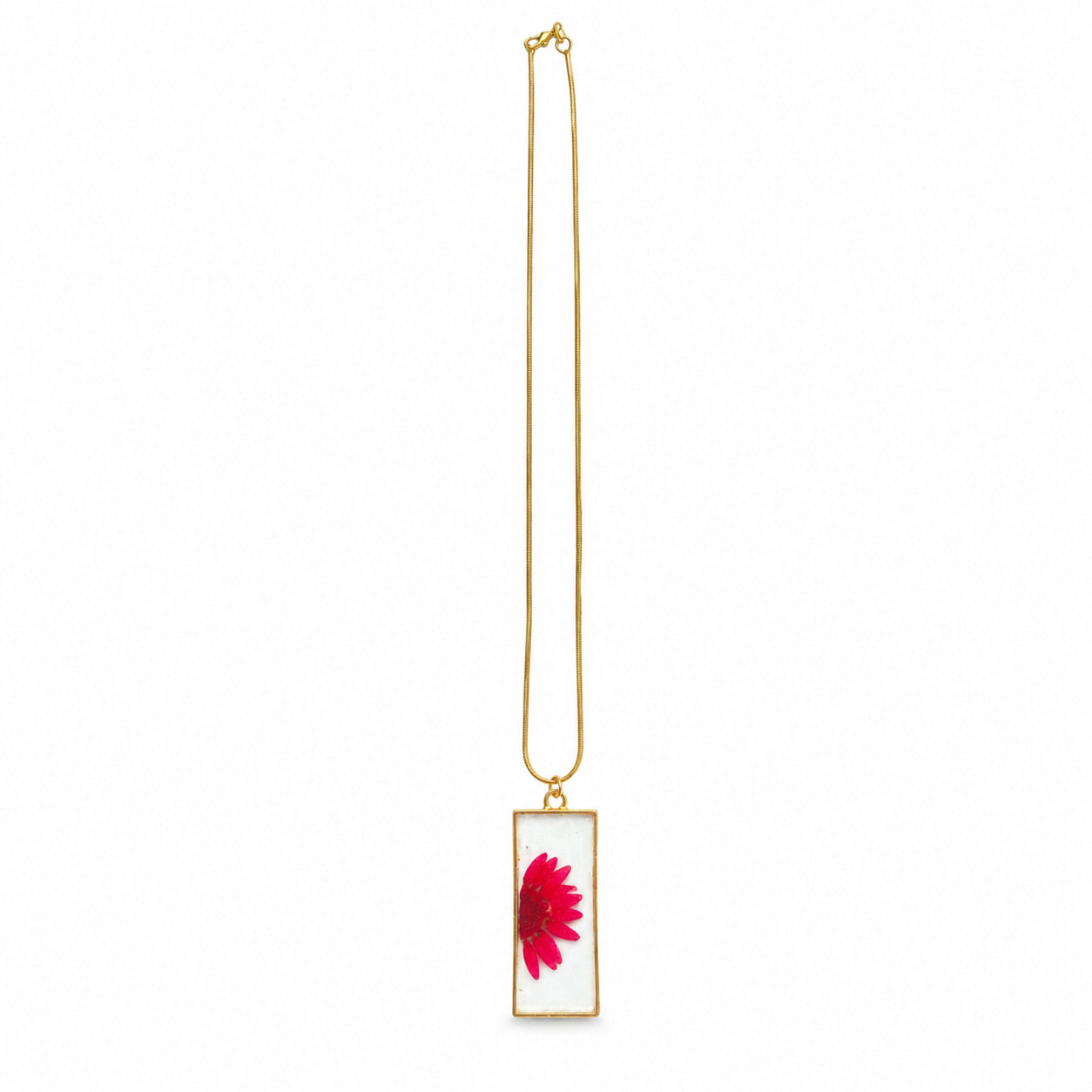 Red Flower Pendant Necklace