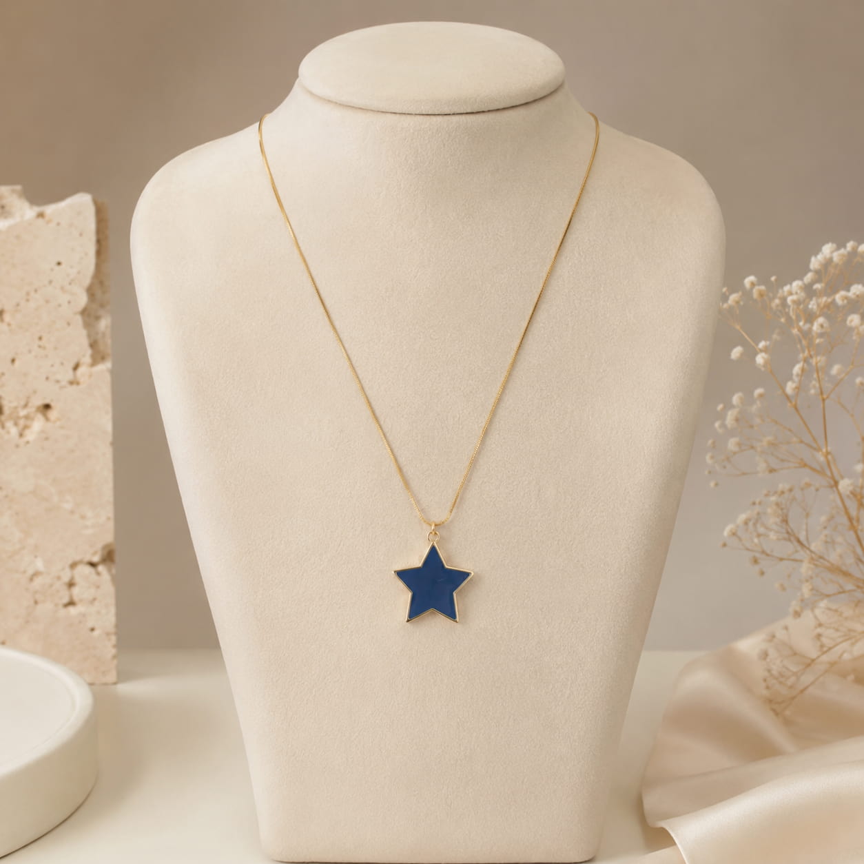 Blue Star Pendant Necklace